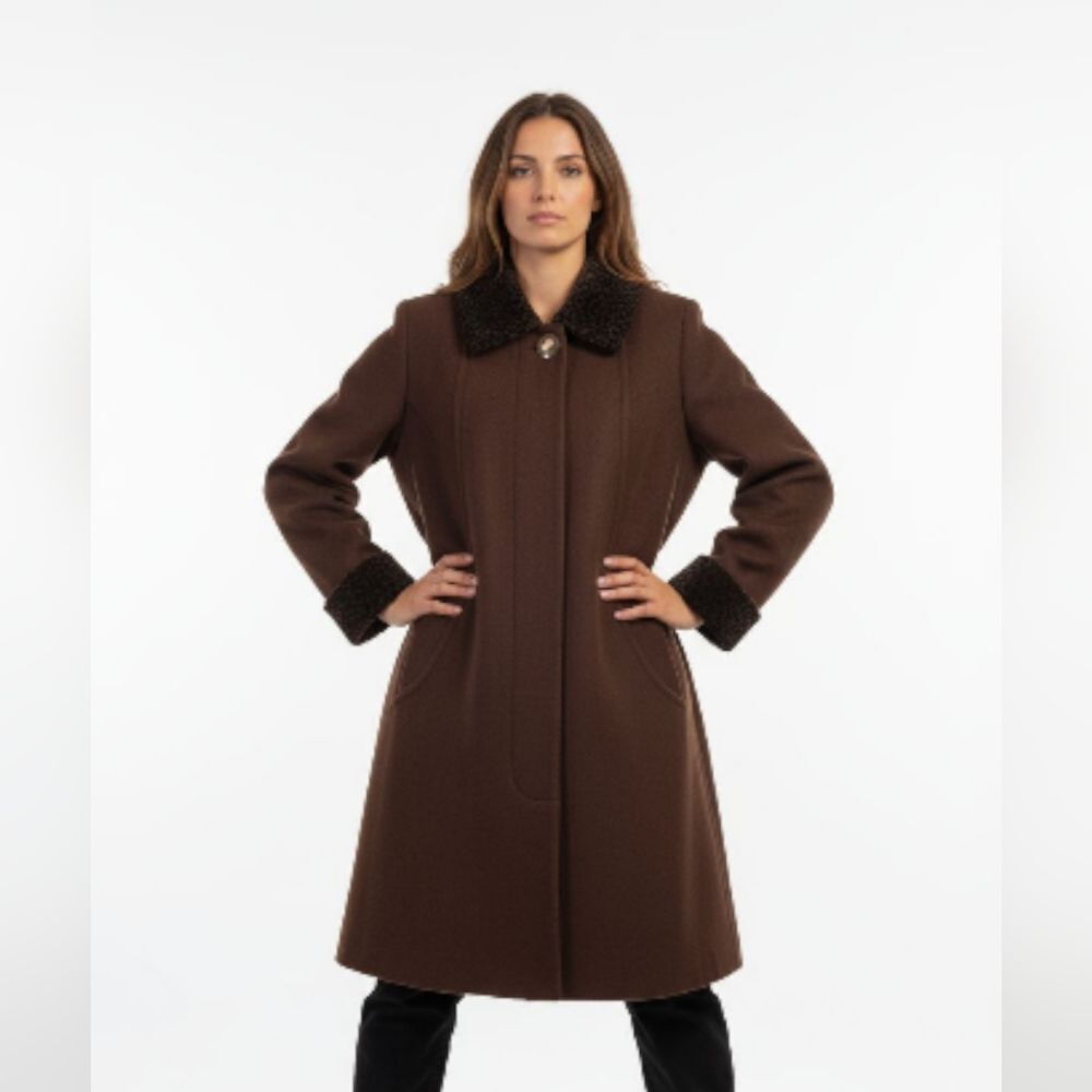 Alorna 100% Wool Lightweight Vintage Coat sz L see measurements